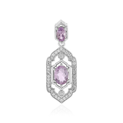 Rose de France Amethyst Silver Pendant