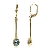 9K Santa Maria Aquamarine Gold Earrings (CUSTODANA)