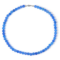 Blue Agate Silver Necklace