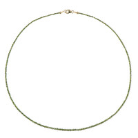 9K Green Diamond Gold Necklace