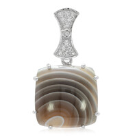 Botswana Agate Silver Pendant