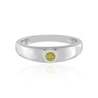 I3 Yellow Diamond Silver Ring