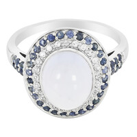 Blue Chalcedony Silver Ring