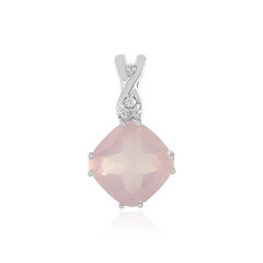 Rose Quartz Silver Pendant