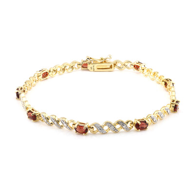 Mozambique Garnet Silver Bracelet