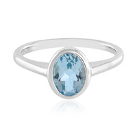 Sky Blue Topaz Silver Ring