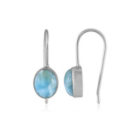 Larimar Silver Earrings