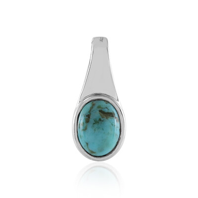 Kingman Blue Mojave Turquoise Silver Pendant