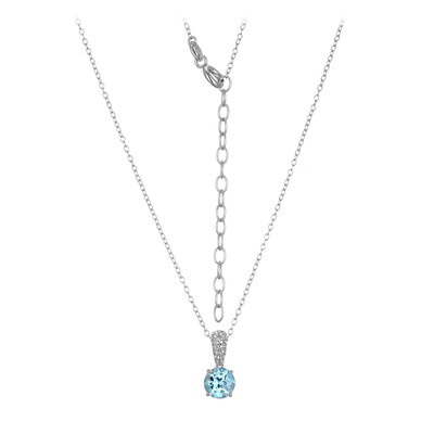 Sky Blue Topaz Silver Necklace