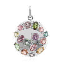 Fancy Tourmaline Silver Pendant (Pallanova)