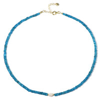 Neon Blue Apatite Silver Necklace (Riya)