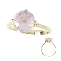 9K Rose Quartz Gold Ring