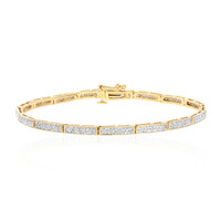 9K I2 (I) Diamond Gold Bracelet