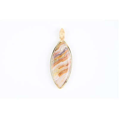 Lace Agate Silver Pendant