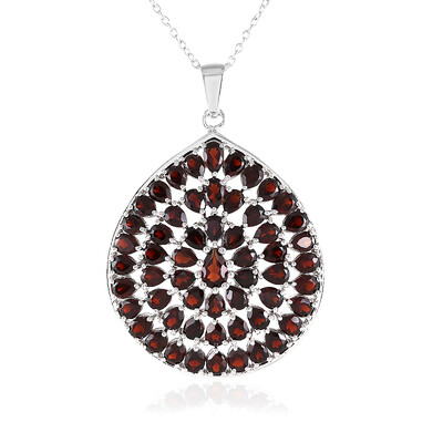 Mozambique Garnet Silver Necklace