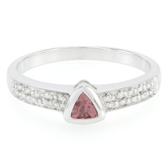 Pink Cuprian Tourmaline Silver Ring