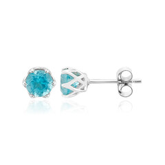 Blue Apatite Silver Earrings