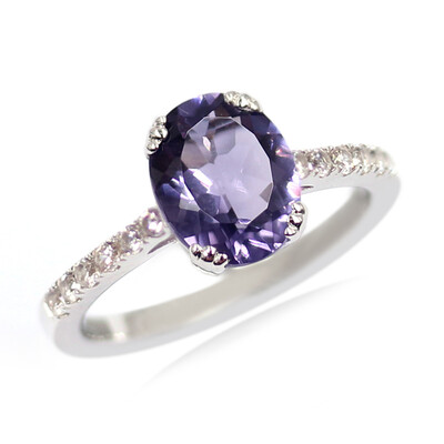 Blueberry Quartz Silver Ring