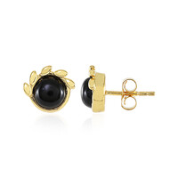 Black Onyx Silver Earrings