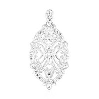 PK (H) Diamond Silver Pendant