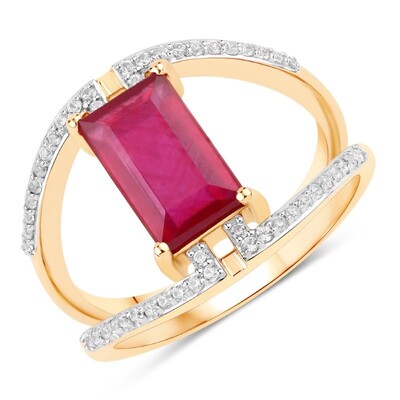 9K Madagascar Ruby Gold Ring (SUHANA)