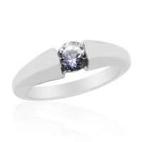 Unheated Tanzanite Silver Ring