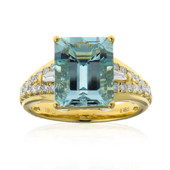 18K AAA Brazilian Aquamarine Gold Ring (CIRARI)