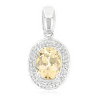 Champagne Quartz Silver Pendant