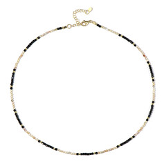 Black Spinel Silver Necklace