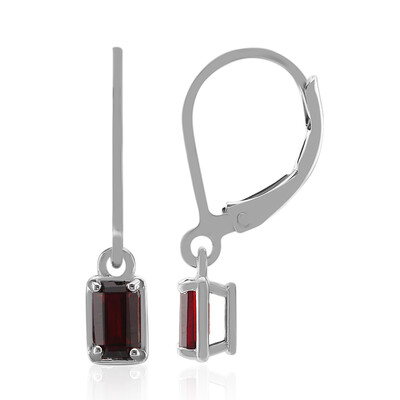 Garnet Silver Earrings