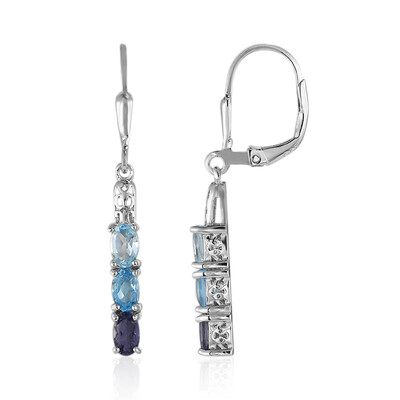 Sky Blue Topaz Silver Earrings