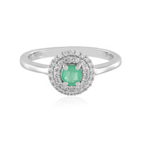 Colombian Emerald Silver Ring