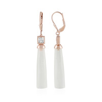 White Chalcedony Silver Earrings (KM by Juwelo)