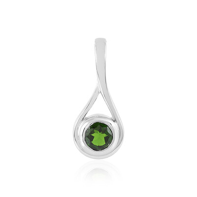 Russian Diopside Silver Pendant