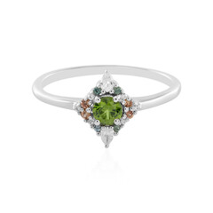 Ceylon Green Zircon Silver Ring