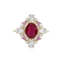 9K Bemainty Ruby Gold Ring (Adela Gold)