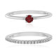 Noble Red Spinel Silver Ring