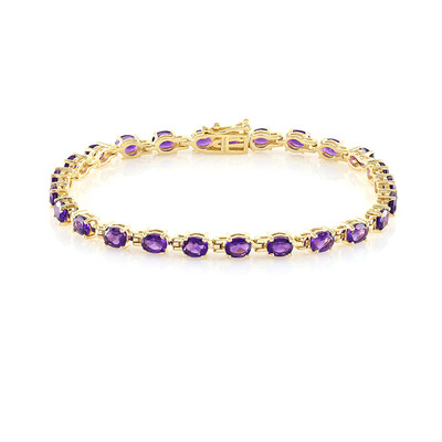 Zambian Amethyst Silver Bracelet