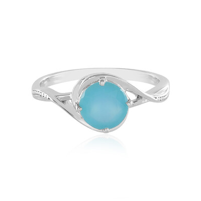 Blue Chalcedony Silver Ring