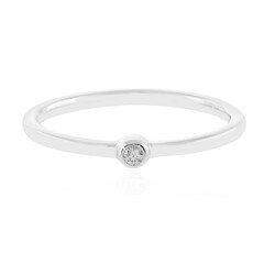 I2 (H) Diamond Silver Ring