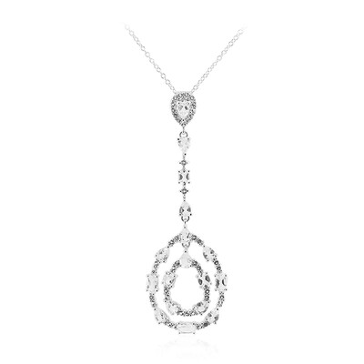 White Topaz Silver Necklace