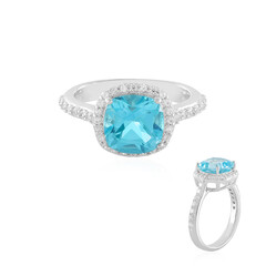 Paraiba Color Topaz Silver Ring