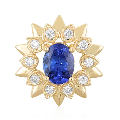 9K AAA Tanzanite Gold Pendant (de Melo)