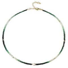 Brazilian Emerald Silver Necklace (Riya)