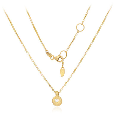 14K PK (I) Diamond Gold Necklace