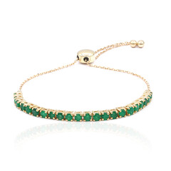 10K AAA Zambian Emerald Gold Bracelet