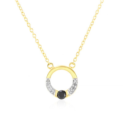 Black Diamond Silver Necklace