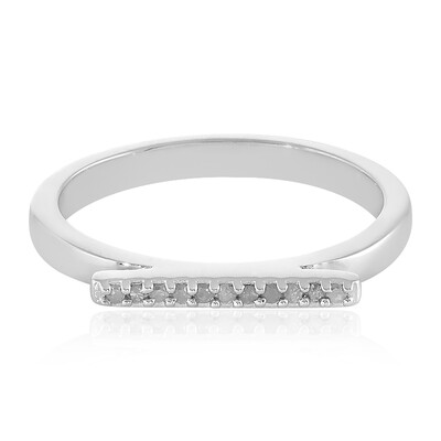 I3 (I) Diamond Silver Ring