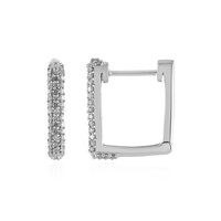 I4 (J) Diamond Silver Earrings