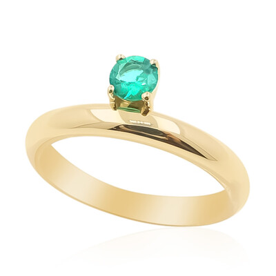 9K Muzo Colombian Emerald Gold Ring (de Melo)